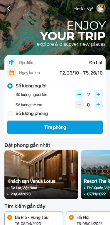 App booking Khách sạn / Resort